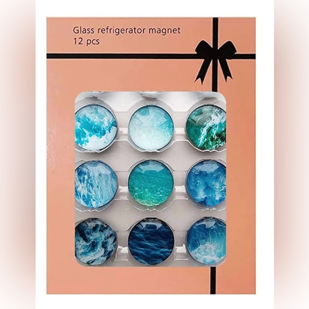 Set of 12  “Ocean” themed/coloured Magnets 🧲